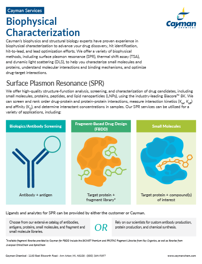 <p>​Biophysical Characterization Services<br></p>